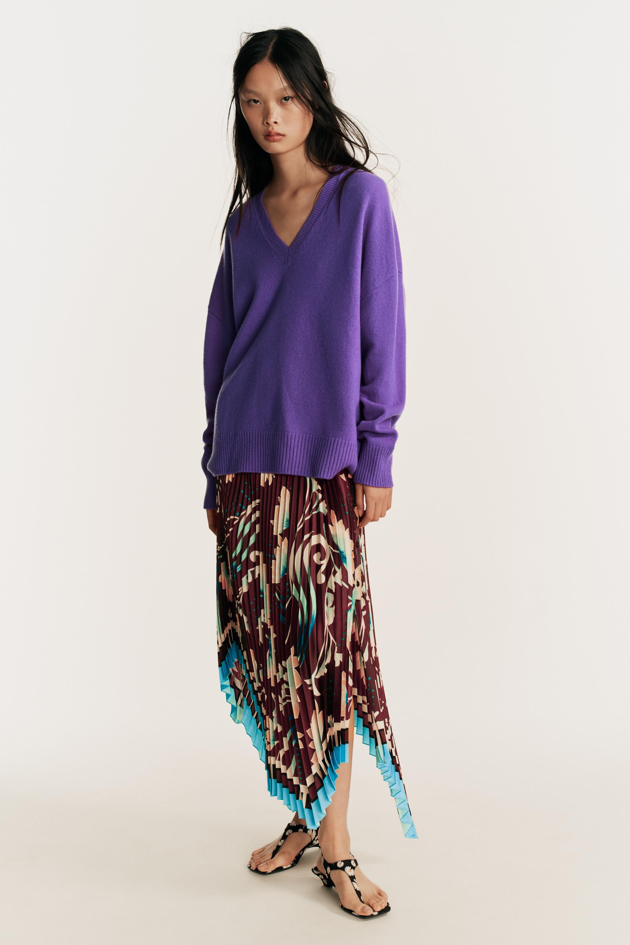 LIMITED EDITION PRINTED PLEATED MIDI SKIRT